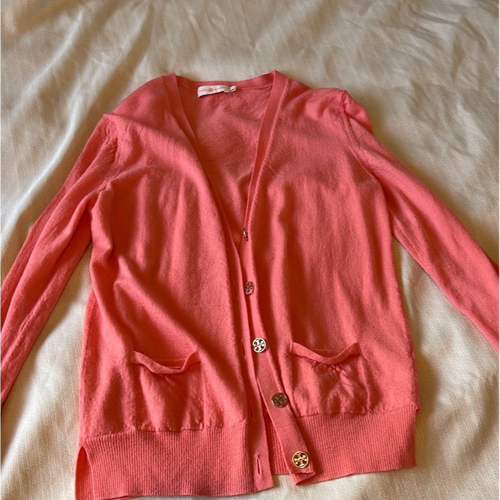Two Tory Burch cardigans.